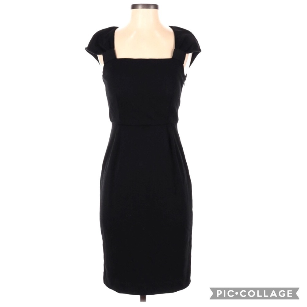 Catherine Malandrino Wool Open Back Sheath Dress